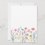 Roze weide wilde bloemen baby sprinkle kaart (Achterkant)