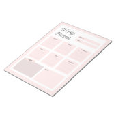 Roze, wekelijkse flatpanel notitieblok (Schuin)