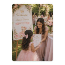 Roze Welkom Bord Scene voor Baby Shower