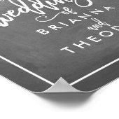 Roze Welkom Trouwbord Poster (Hoek)