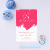 Roze welp schoonheidssalon flyer (Enkel)