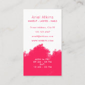 Roze welp schoonheidssalon visitekaartje (Achterkant)