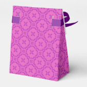 Roze Welsh Tapestry Pattern, Chic Tent Favor Box Bedankdoosjes (Achterkant)