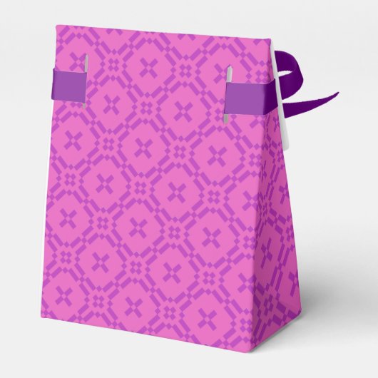 Roze Welsh Tapestry Pattern, Chic Tent Favor Box Bedankdoosjes (Achterkant)