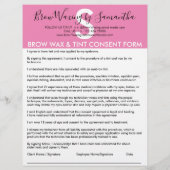 Roze Wenkbrauw Was Kleur Customer Toestemming Verk Flyer (Achterkant)