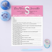 Roze Wenkbrauw Was Kleur Customer Toestemming Verk Flyer (Enkel)