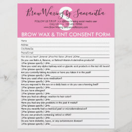 Roze Wenkbrouw Was Kleur Customer Toestemming Waiv Flyer