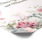 Roze Wensen en Herinneringen Bord Poster (Hoek)