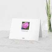 Roze Wenskaart Hydrangea Kaart (Achterkant)