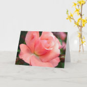 Roze Wenskaart Kaart (Gele Bloem)