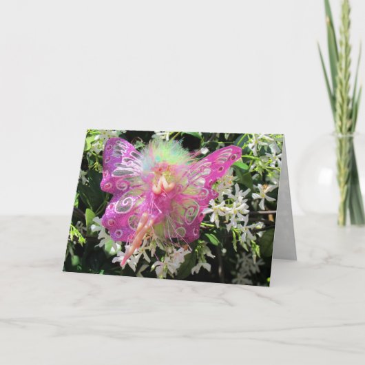 Roze Wenskaart Kaart (Voorkant)