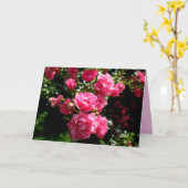 roze wenskaart kaart (Gele Bloem)