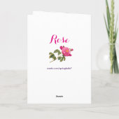 Roze Wenskaart Kaart (Achterkant)