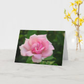 Roze Wenskaart Kaart (Gele Bloem)