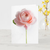 Roze Wenskaart Kaart (Gele Bloem)
