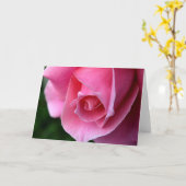 Roze Wenskaart Kaart (Gele Bloem)