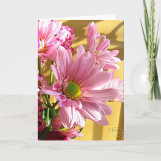 Roze Wenskaart Kaart (Voorkant)