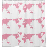 roze wereld meisjesbadkamer douchegordijn (Voorkant)