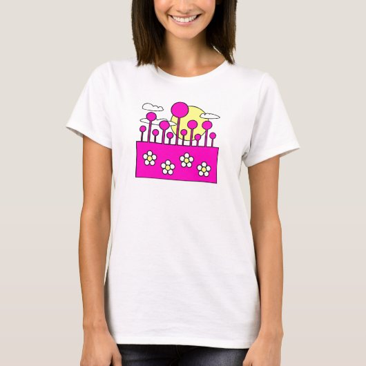 Roze wereld t-shirt (Voorkant)