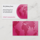 Roze Wereldbol, Mr Johnny Jones Visitekaartje (Voorkant / Achterkant)