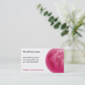 Roze Wereldbol, Mr Johnny Jones Visitekaartje (Staand voorkant)