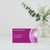 Roze Wereldbol van de Wereld, Jouw naam Hier, name Visitekaartje (Staand voorkant)