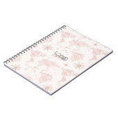 Roze Wereldkaart Notitieboek (Linkerzijde)