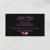 Roze Wereldkaart  reisagent Wereldbol Visitekaartje (Achterkant)