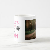 Roze wereldmam met foto's koffiemok (Center)