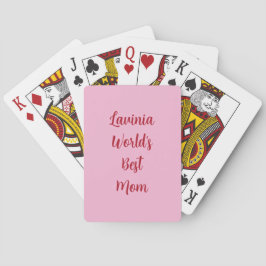 Roze Werelds Beste Moeder Kaartspel Pokerkaarten