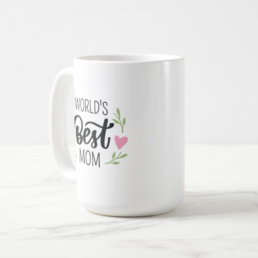 Roze Wereld's Beste Moederdag Koffiemok (Voorkant links)