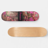 Roze wereldskateboard persoonlijk skateboard (Horizontaal)