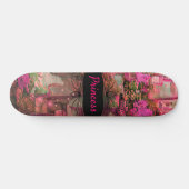 Roze wereldskateboard persoonlijk skateboard (Horizontaal)
