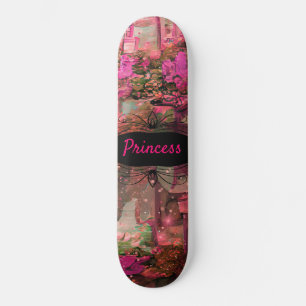 Roze wereldskateboard persoonlijk skateboard
