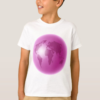 Roze wereldWereldbol T-shirt
