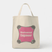 Roze Werktuigbouwkundige Tote Bag (Achterkant)