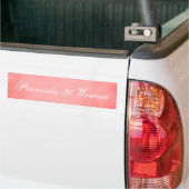 Roze werkwoorden 31 Vrouw Bumpersticker (Op Truck)