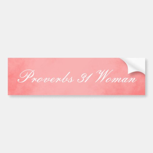  Roze werkwoorden 31 Vrouw Bumpersticker (Voorkant)