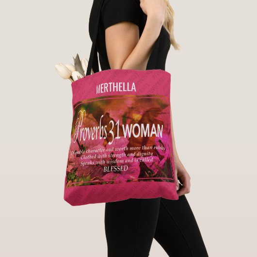 Roze werkwoorden 31 Vrouw Tote Bag (Dichtbij)