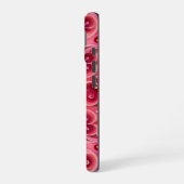 Roze wervel caleidoscoop patroon iPhone 16 hoesje (Linkerkant)