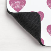 Roze Wervelend Hart, Schattig Romantisch Cadeau Muismat (Hoek)