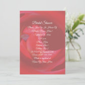 Roze wervelende Roos Flower Vrijgezellenfeest Kaart (Staand voorkant)