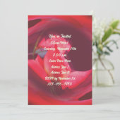 Roze wervelende Rosebud Floral Art Party Kaart (Staand voorkant)