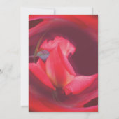 Roze wervelende Rosebud Floral Art Party Kaart (Achterkant)