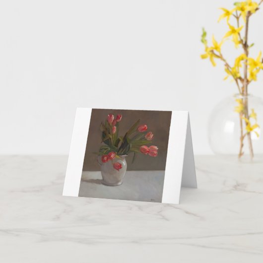 Roze Werveling Kaart (Gele Bloem)