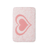 Roze werveling met hart badmat (Voorkant Verticaal)