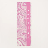 Roze werveling met Namaste tekst Yogamat (Voorkant)