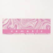 Roze werveling met Namaste tekst Yogamat (Voorkant (horizontaal))