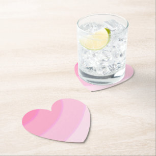 Roze Wervelingen Papier Coaster Kartonnen Onderzetters