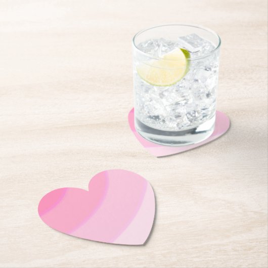 Roze Wervelingen Papier Coaster Kartonnen Onderzetters (Insitu)